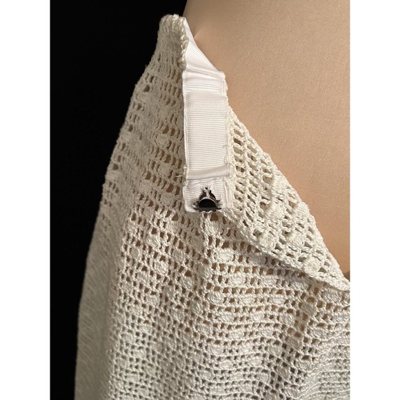 Vintage Cream Handmade Crocheted 2 Piece Top Skirt Dress STUNNING OOAK - Picture 12 of 13